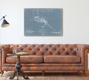 Bella Frye Home & Garden > Decor > Artwork F-15 ACTIVE Aircraft Blueprint Wall Art - Original Fighter Plane Print