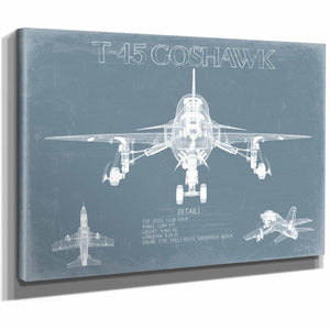 Bella Frye Home & Garden > Decor > Artwork McDonnell Douglas T-45 Goshawk Aircraft Blueprint Wall Art - Original Aviation Plane Print