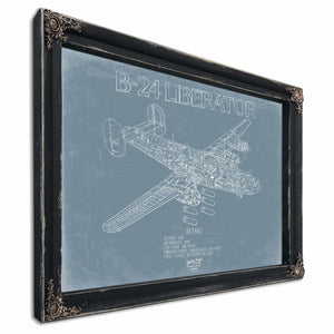 Bella Frye Home & Garden > Decor > Artwork B-24 Liberator Aircraft Blueprint Wall Art - Original Aviation Plane Print