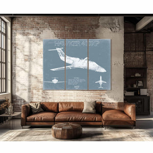Bella Frye Home & Garden > Decor > Artwork Hawker 400XP Beechjet 400 Aircraft Blueprint Wall Art - Original Airplane Print