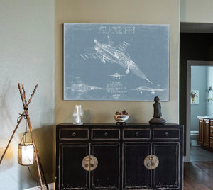 Bella Frye Home & Garden > Decor > Artwork Sukhoi Su-34 / Su-32FN Aircraft Blueprint Wall Art - Original Fighter Plane Print