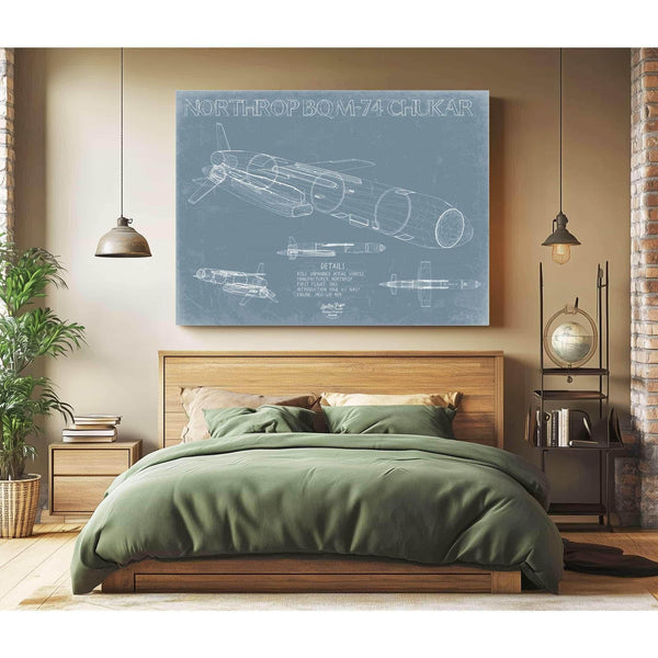 Bella Frye Home & Garden > Decor > Artwork BQM-74 Chukar Aircraft Blueprint Wall Art - Original UAV Print