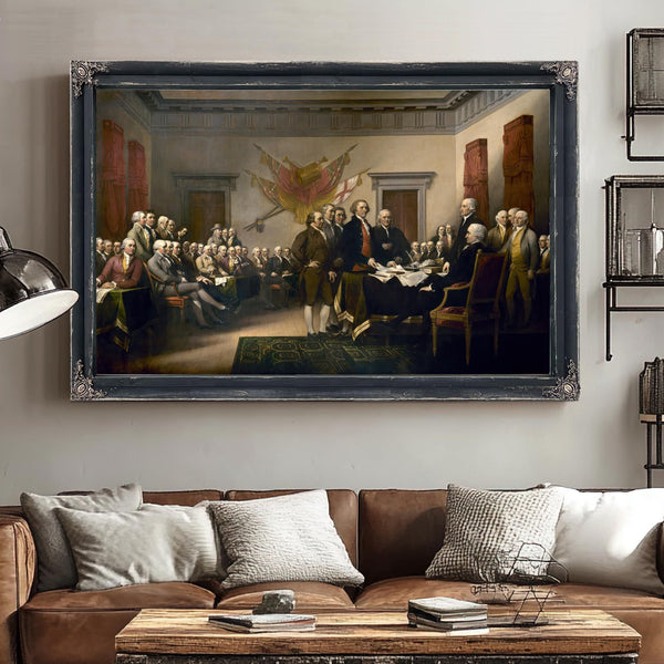 Bella Frye Declaration of Independence Print: Vintage Patriotic Wall Art, Founding Fathers