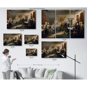 Bella Frye Declaration of Independence Print: Vintage Patriotic Wall Art, Founding Fathers