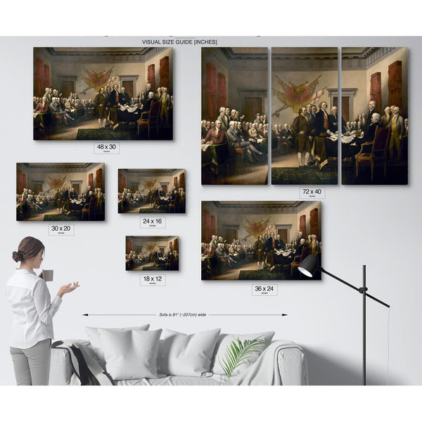 Bella Frye Declaration of Independence Print: Vintage Patriotic Wall Art, Founding Fathers