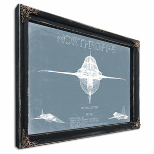 Bella Frye Home & Garden > Decor > Artwork Northrop F-5 Aircraft Blueprint Wall Art - Original Fighter Plane Print