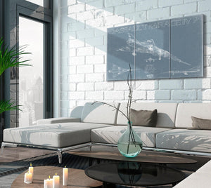 Bella Frye Home & Garden > Decor > Artwork Dassault Mirage IV P Aircraft Blueprint Wall Art - Original Fighter Plane Print