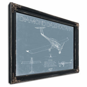 Bella Frye Home & Garden > Decor > Artwork Diamond DA20 Katana Aircraft Blueprint Wall Art - Original Airplane Print