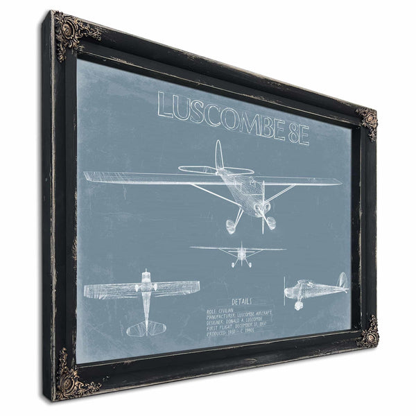 Bella Frye Home & Garden > Decor > Artwork Luscombe 8E Aircraft Blueprint Wall Art - Original Airplane Print