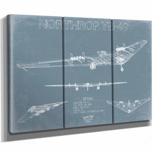Bella Frye Home & Garden > Decor > Artwork Northrop YB-49 Aircraft Blueprint Wall Art - Original UAV Print