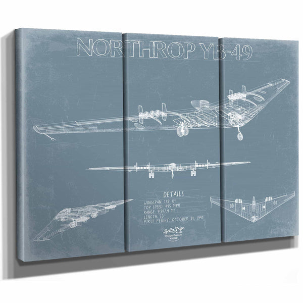 Bella Frye Home & Garden > Decor > Artwork Northrop YB-49 Aircraft Blueprint Wall Art - Original UAV Print