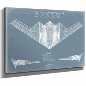 Bella Frye Home & Garden > Decor > Artwork Northrop Grumman B-2 Spirit Aircraft Blueprint Wall Art - Original Aviation Plane Print