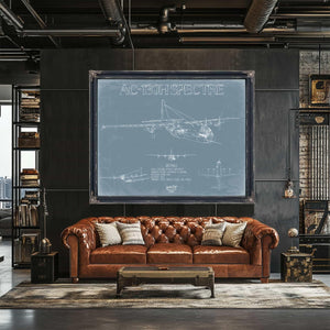 Bella Frye Home & Garden > Decor > Artwork AC-130H Spectre Aircraft Blueprint Wall Art - Original Aviation Plane Print