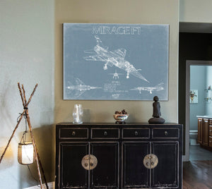 Bella Frye Home & Garden > Decor > Artwork Dassault Mirage F1 Aircraft Blueprint Wall Art - Original Fighter Plane Print