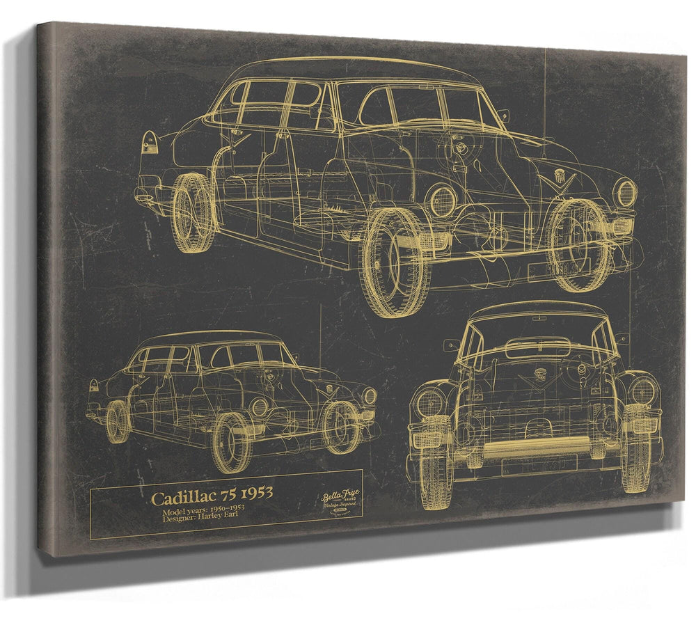 Bella Frye Old 1953 Sedan Car Blueprint Auto Car  - Original Vehicle Print