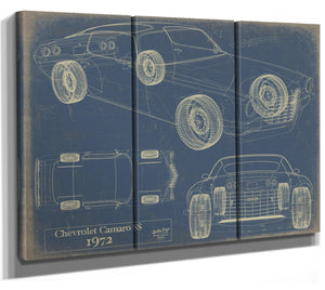Bella Frye Vintage 1972 Camaro SS Car Art - Gifts for Guys - Original Vehicle Print