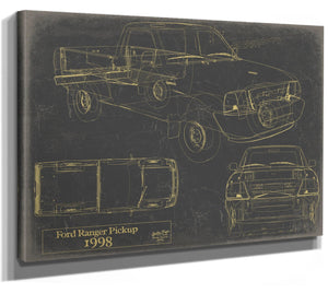 Bella Frye 1998 Truck Model Mancave Blueprint Art