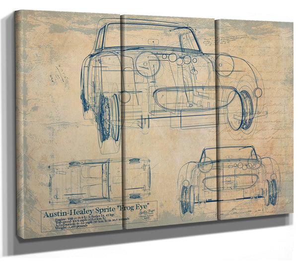 Bella Frye Vintage 1960s Car Art, Original Gifts for Guys  - Man Cave Ideas