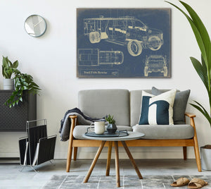 Bella Frye Vintage Rescue Truck Model Mancave Blueprint Art