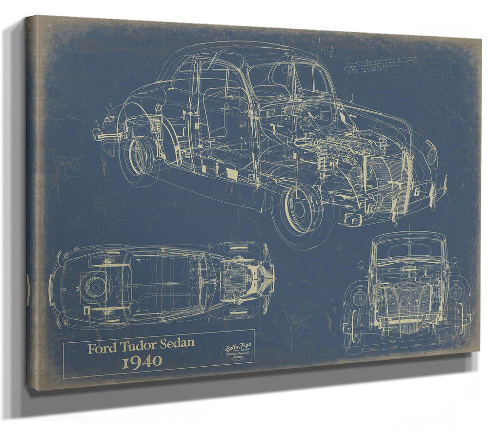 Bella Frye 1940 Ford Tudor Sedan Blueprint: Vintage Auto Patent Art