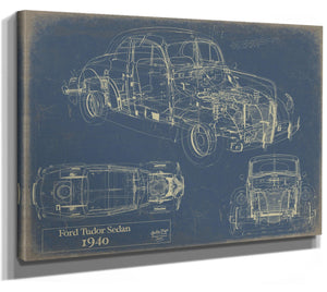 Bella Frye 1940 Ford Tudor Sedan Blueprint: Vintage Auto Patent Art