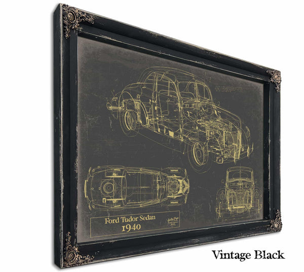 Bella Frye 1940 Ford Tudor Sedan Blueprint: Vintage Auto Patent Art