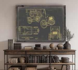 Bella Frye 1970 Land Cruiser FJ40 Model Print,  Original Blueprint Canvas
