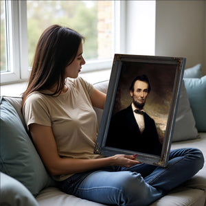 Bella Frye Abraham Lincoln Portrait: Vintage Historical Art Print, Ornate Frame Optional