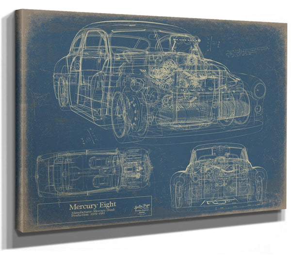 Bella Frye Vintage 1950s Car Art - Gifts for Guys  - Original Vehicle Print