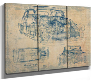 Bella Frye Vintage 1950s Car Art - Gifts for Guys  - Original Vehicle Print