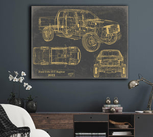 Bella Frye 2011 Truck Model Mancave Blueprint Art