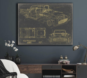 Bella Frye 1957 Ford Thunderbird Vehicle Patent Art - Gifts for Dad  - Original Vehicle Print