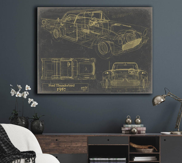 Bella Frye 1957 Ford Thunderbird Vehicle Patent Art - Gifts for Dad  - Original Vehicle Print