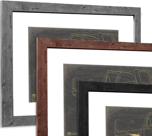 Bella Frye 2000 Chevrolet Silverado Blueprint Art: Extended Cab Car Model Print