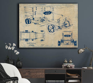 Bella Frye 1929 Ford Pickup, Truck Model Mancave Blueprint Art