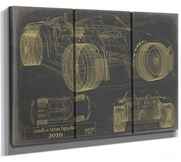 Bella Frye Vintage 2000s Car Model Print,  Original Blueprint Canvas, Framed, or Unframed Art