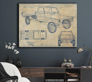 Bella Frye 1978 Ford F150 Truck Model Mancave Blueprint Art