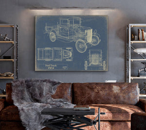 Bella Frye 1932 Ford Truck Blueprint Art: Vintage Auto Patent Print