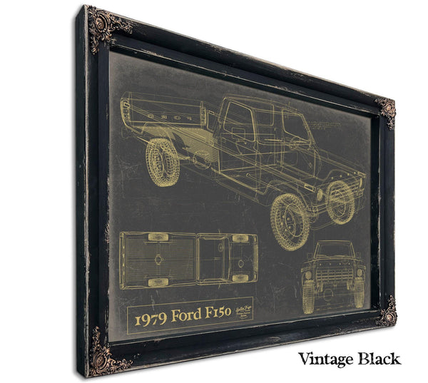 Bella Frye 1979 Ford F150 Truck Model Mancave Blueprint Art