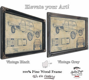 Bella Frye 1978 Ford F150 Truck Model Mancave Blueprint Art
