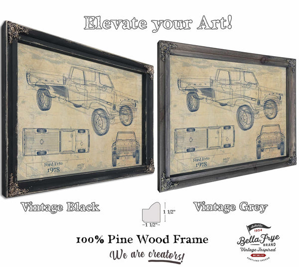 Bella Frye 1978 Ford F150 Truck Model Mancave Blueprint Art