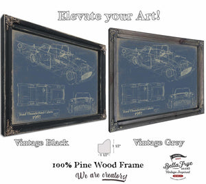 Bella Frye Vintage 1957 Ford Thunderbird Cabrio Vehicle Patent Art - Gifts for Dad - Original Vehicle Print