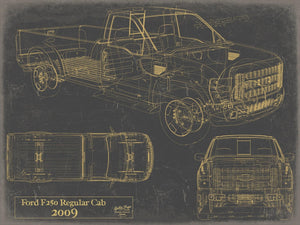Bella Frye 2009 Truck Model Mancave Blueprint Art
