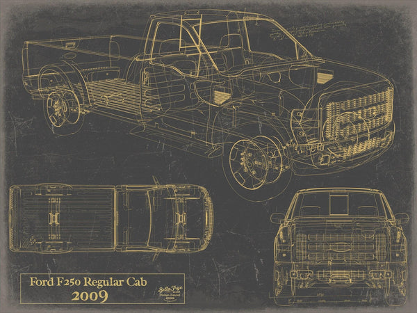 Bella Frye 2009 Truck Model Mancave Blueprint Art