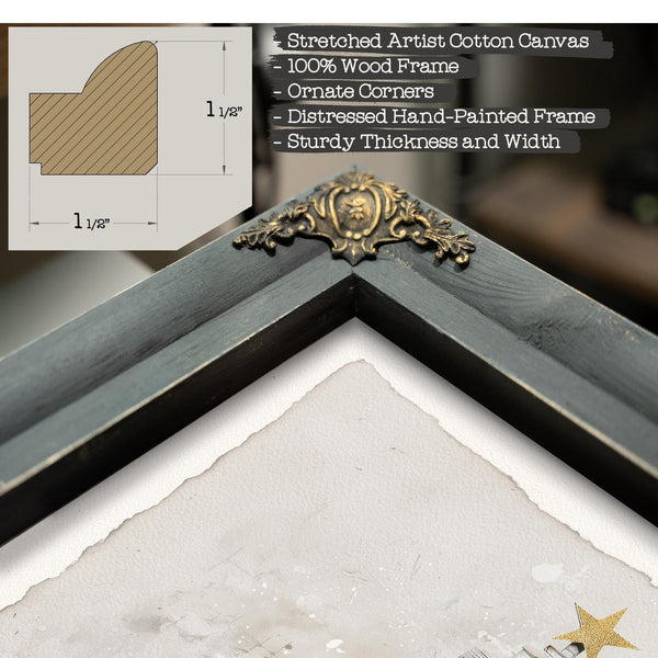 Bella Frye Minimalist Sheet Music Christmas Tree Art – Scandinavian Farmhouse Style, Optional Frame