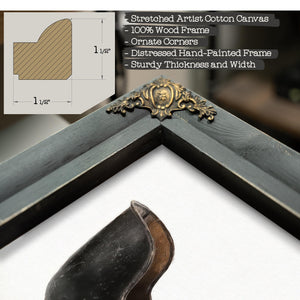 Bella Frye Vintage Black Sleigh Christmas Art – Rustic Farmhouse Winter Print