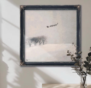 Bella Frye Santa's Sleigh Canvas Print – Scandinavian Winter Landscape Art