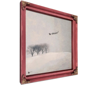Bella Frye Santa's Sleigh Canvas Print – Scandinavian Winter Landscape Art