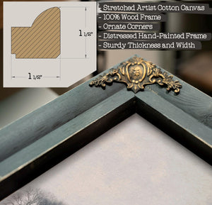 Bella Frye Santa's Sleigh Canvas Print – Scandinavian Winter Landscape Art