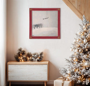 Bella Frye Santa's Sleigh Canvas Print – Scandinavian Winter Landscape Art